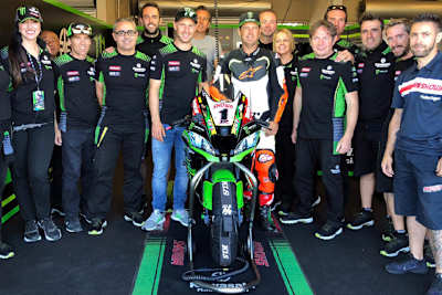 Die Kawasaki-Crew mit Jonathan Rea und Jeremy McGrath
