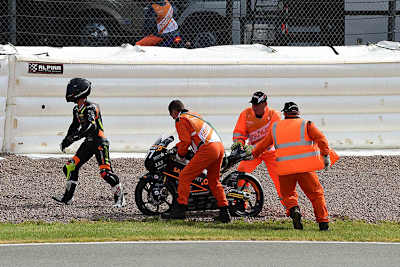 Im ersten Training riss Kappler die Kette seiner FTR-Honda