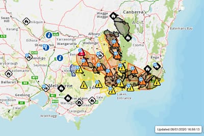 Phillip Island liegt links von Wonthaggi und ist nicht gefährdet