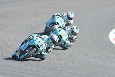 Die Leopard-Piloten Danny Kent, Hiroki Ono und Efren Vazquez
