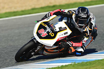 Jakub Kornfeil auf der Peugeot-Maschine