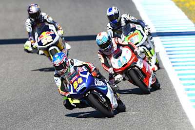 Jakub Kornfeil im Moto3-Rennen von Jerez