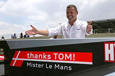 Tom Kristensen im DTM-Renntaxi