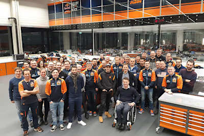 Die Red Bull-KTM-Mannschaft traf sich vollzählig in Munderfing