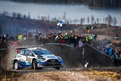 Esapekka Lappi auf schwedischem Schotter