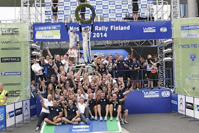 Das Siegerpodium in Jyväskylä