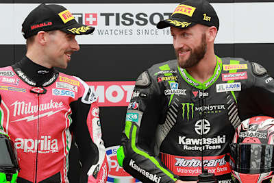 Eugene Laverty (li.) und Tom Sykes stehen auf Shaun Muirs Wunschliste