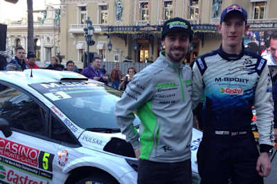 Eugene Laverty mit WRC-Pilot Elfyn Evans