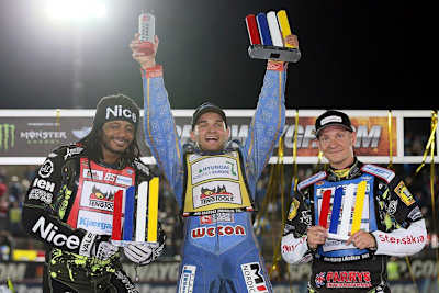 Die Top-3 von Malilla: Antonio Lindbäck, Bartosz Zmarzlik und Fredrik Lindgren