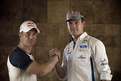Sébastien Loeb (li.) und Sébastien Ogier