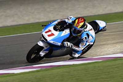 Livio Loi mit seiner Honda in Katar