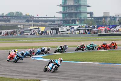 Das Rennen in Indy: Livio Loi (Startnummer 11) liegt bereits an der Spitze