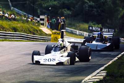 Lella Lombardi in Brands Hatch 1974 mit der Startnummer 208