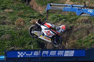 Sam Lowes landete wie so oft in Kiesbett