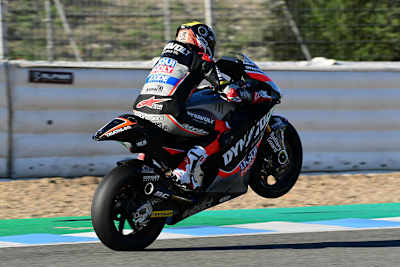 Tom Lüthi beim Moto2-Test in Jerez im November mit dem Triumph-Motor