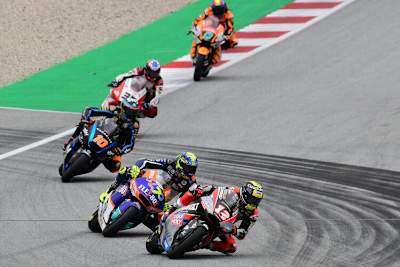 Tom Lüthi vor Baldassarri, Marini, Chantra und Navarro