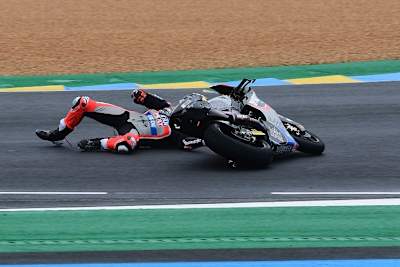 Nicht nur Tom Lüthi landete im Q2 auf dem Boden