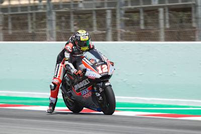 Tom Lüthi aus dem Intact-Team auf der Kalex in Barcelona