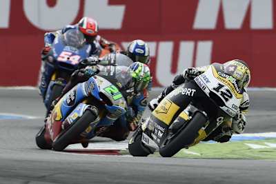 Assen-GP 2017: Tom Lüthi vor seinem künftigen Teamkollegen Franco Morbidelli