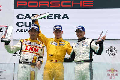 Alexandre Imperatori (Mitte) ist der neue vierte Fahrer bei Falken Motorsport