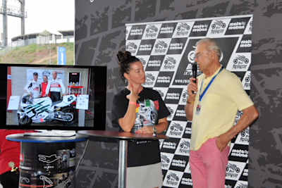 Jasmin Gerber, die Tochter von Peter Rubatto, mit Dieter Braun in Hockenheim