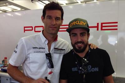 Zu Besuch bei Mark Webber in Bahrain: Ferrari-Star Fernando Alonso, der oft in Dubai weilt