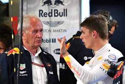 Dr. Helmut Marko mit Max Verstappen