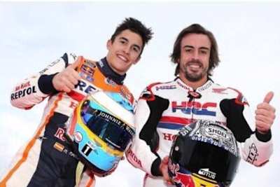 Marc Márquez mit Fernando Alonso