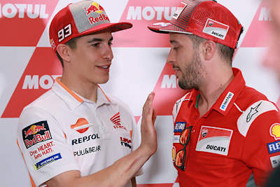 Marc Márquez mit WM-Leader Andrea Dovizioso