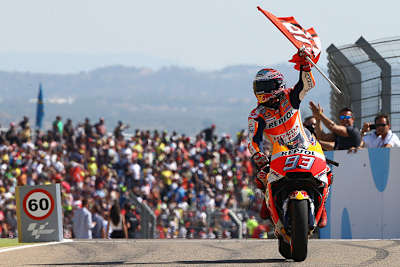 Siegerjubel von Marc Márquez in Misano