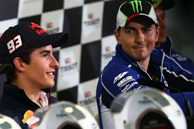 Grosses Finale in Valencia: Marc Márquez (93) gegen Jorge Lorenzo