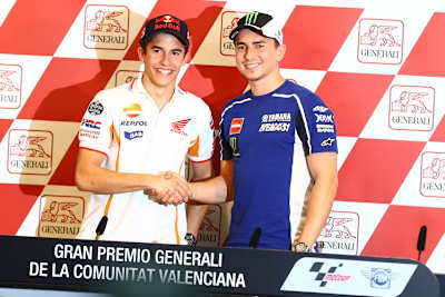 Zwei wahre MotoGP-Könner: Marc Márquez (li.) und Jorge Lorenzo