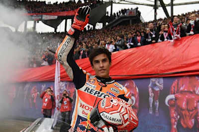 Marc Márquez gestern in der RB Arena in Leipzig