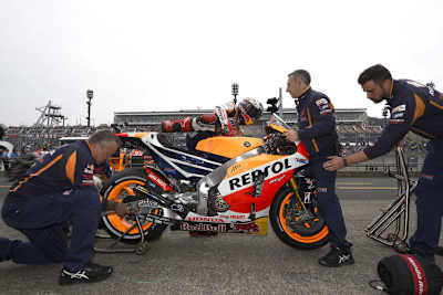 Marc Márquez auf dem Startplatz vor dem Start zum GP von Japan