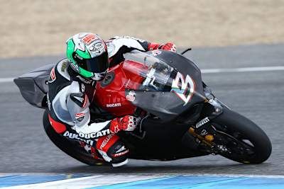 Matteo Baiocco bei Testfahrten in Jerez