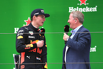 Max Verstappen und Martin Brundle