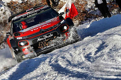 Kris Meeke im C3 WRC bei der Rallye Monte Carlo