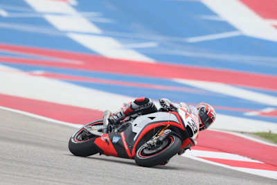 Marco Melandri auf der Aprilia in Texas