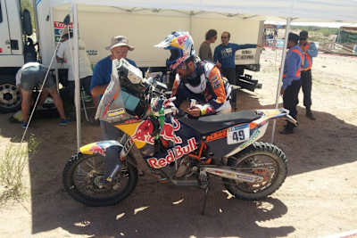 Auch KTM-Fahrer Meo kam ohne grosse Probleme ins Ziel