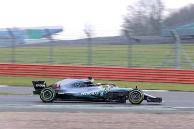 Die ersten Meter des neuen Silberpfeils in Silverstone