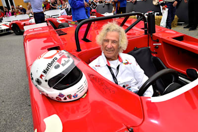 Arturo Merzario mit seinem Abarth