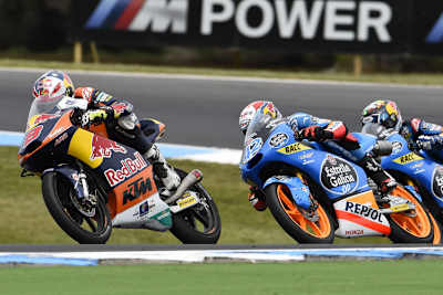Phillip-Island-GP: Jack Miller (8) vor «asshole» Alex Rins (42) und Alex Márquez