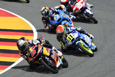 Sachsenring: Jack Miller (8) vor Binder (41), Rins, Márquez (12) und Masbou