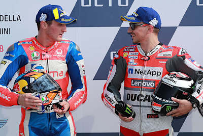 Jack Miller und Jorge Lorenzo: In Misano 2018 gemeinsam auf dem Podest