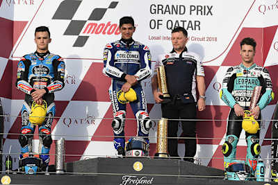 Sieger Jorge Martin mit Canet und Dalla Porta (Leopard)