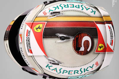 Der neue Helm von Sebastian Vettel