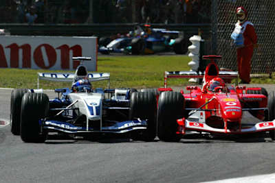 Juan Pablo Montoya gegen Michael Schumacher in Monza 2003