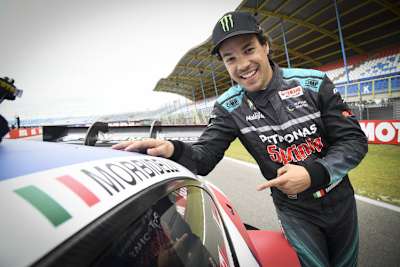 Breites Grinsen: Franco Morbidelli strahlte nach seiner DTM-Testfahrt  