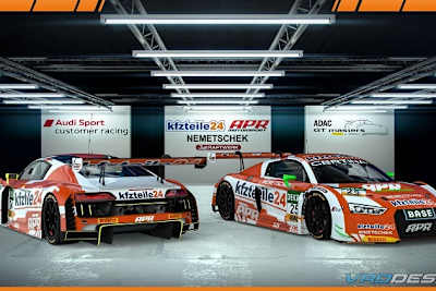 So sollen die beiden Audi R8 LMS von APR aussehen