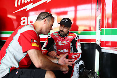 Teamchef Shaun Muir (li.) mit Eugene Laverty